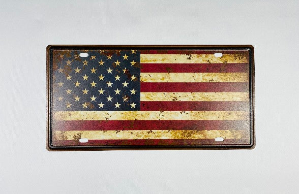 NR Plåttskylt 30*15 USA Flagga