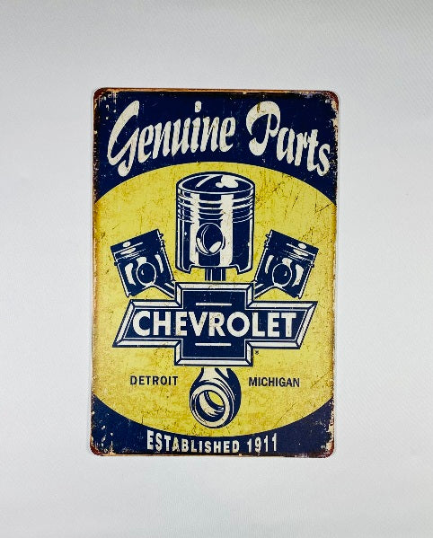 Plåtskylt 20*30 Chevrolet Genuine Parts 1911