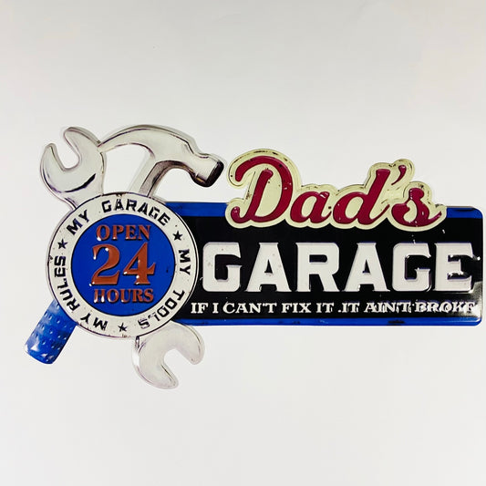 Skylt Dadsgarage 60cm Platt