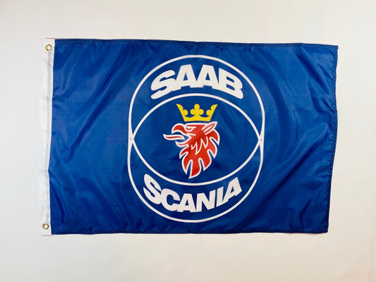 Flagga Saab Scania blå