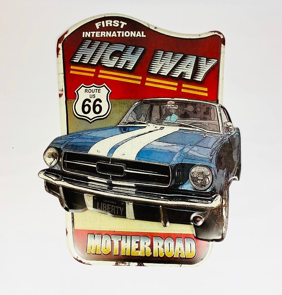 Skylt Ford Mustang High Way