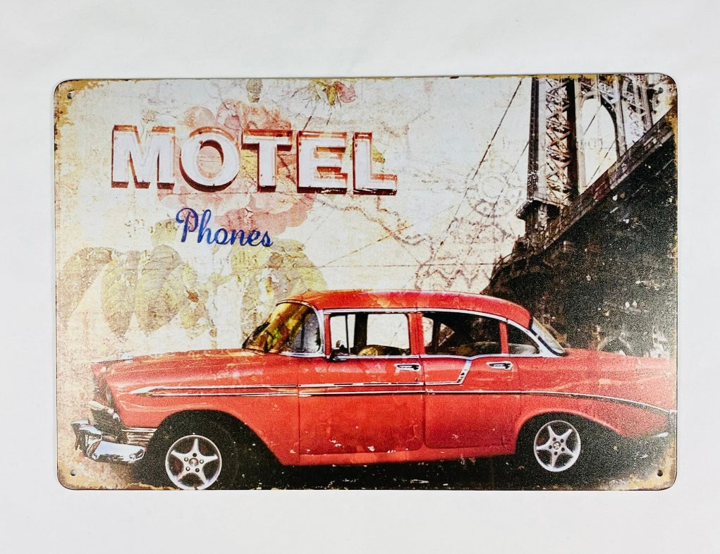 Motel Plåtskylt 20*30