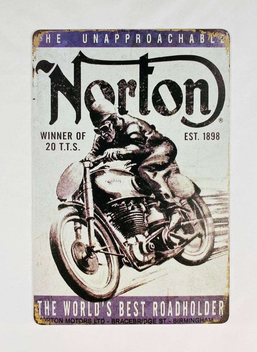 Norton Roadholder plåtskylt 20*30