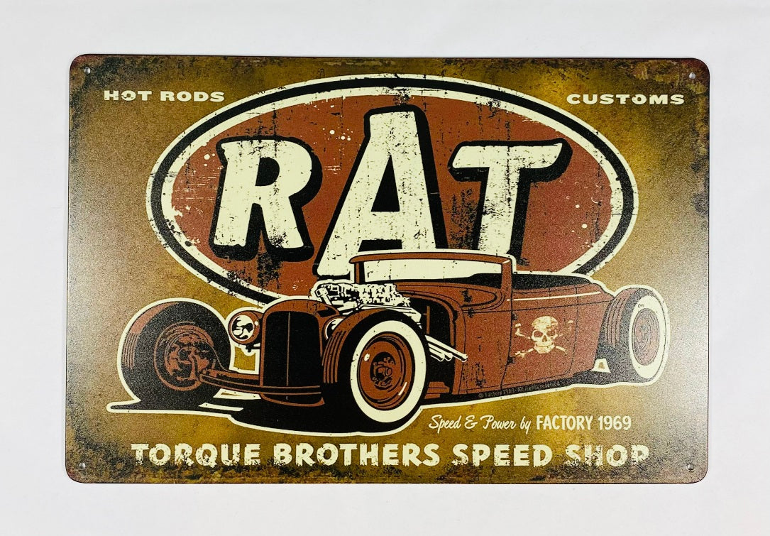 RAT speed shop plåtskylt 20*30