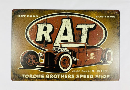 RAT speed shop plåtskylt 20*30