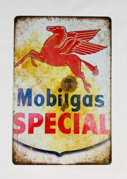 Mobilgas Special rost look Plåtskylt 20*30