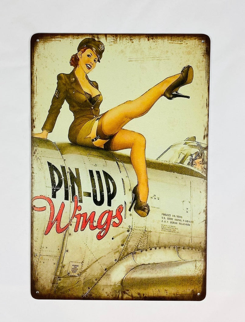 Pin up wings Plåtskylt 20*30