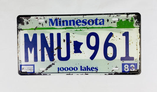NR Plåt Minnesota  10000 lakes Plåtskylt 30*15