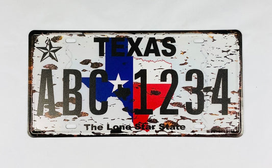 NR Plåt Texas karta Plåtskylt 30*15