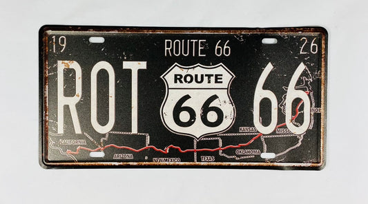 NR Plåt Route 66 karta 30*15