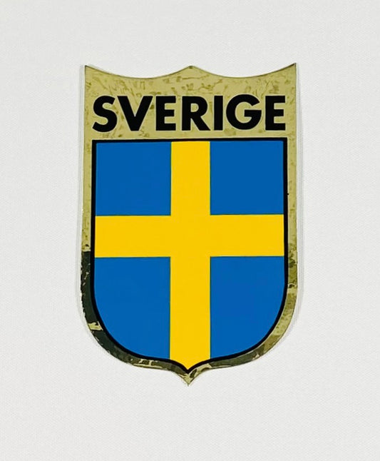 Klistermärke Sverige sköldglitter/blank