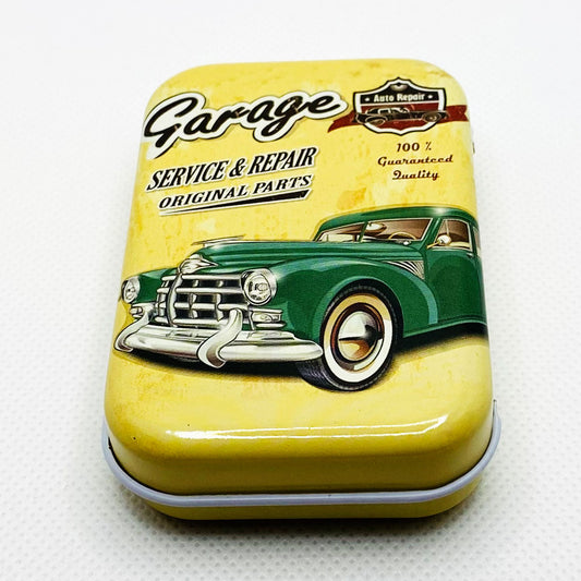 Plåtask: "Garage Service & Repair", original parts