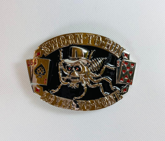Skärpspänne / buckle: Dödskalle skorpion spel